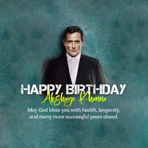 Akshaye Khanna Birthday marketing poster