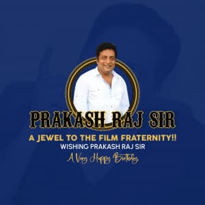 Prakash Raj Birthday marketing poster