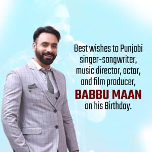 Babbu Maan Birthday marketing poster