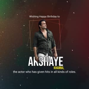 Akshaye Khanna Birthday whatsapp status poster