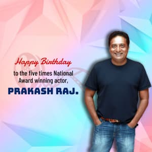 Prakash Raj Birthday marketing flyer