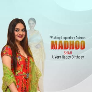 Madhoo Shah Birthday event advertisement