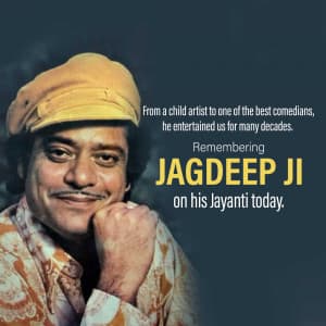 Actor Jagdeep Jayanti advertisement banner
