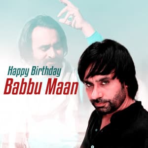 Babbu Maan Birthday Facebook Poster