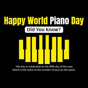 World Piano Day greeting image