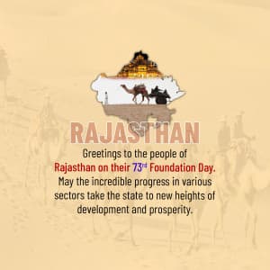 Rajasthan Foundation Day ad post