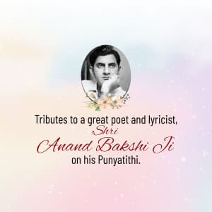 Anand Bakshi Punyatithi greeting image