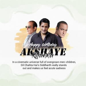 Akshaye Khanna Birthday Facebook Poster