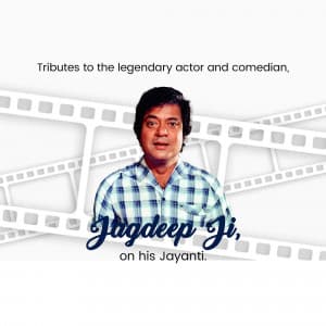 Actor Jagdeep Jayanti marketing flyer