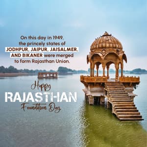 Rajasthan Foundation Day greeting image