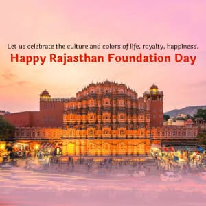 Rajasthan Foundation Day marketing poster