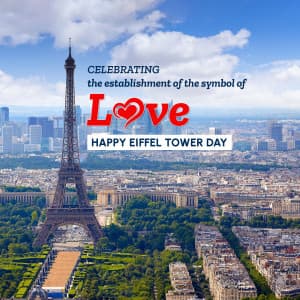 Eiffel Tower Day marketing poster