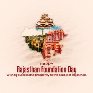 Rajasthan Foundation Day marketing flyer