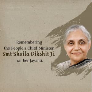 Sheila Dikshit Jayanti greeting image