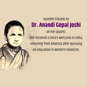 Anandi Gopal Joshi Jayanti festival image