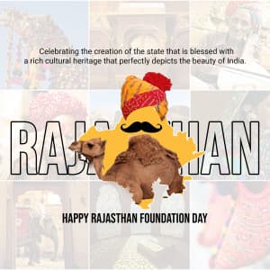 Rajasthan Foundation Day Facebook Poster