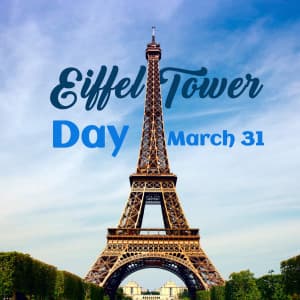 Eiffel Tower Day whatsapp status poster