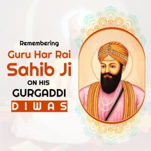 Guru Har Rai Gurgaddi Diwas creative image