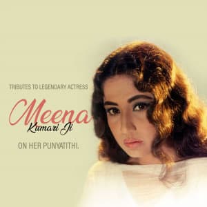 Meena Kumari Punyatithi poster Maker