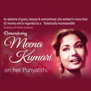 Meena Kumari Punyatithi event advertisement