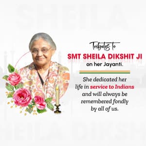 Sheila Dikshit Jayanti Instagram Post