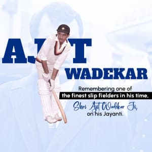 Ajit Wadekar Jayanti greeting image