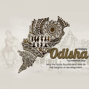 Odisha day greeting image