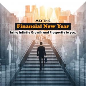 Financial New Year marketing poster