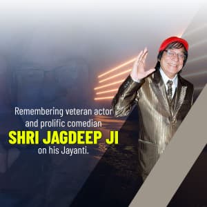 Actor Jagdeep Jayanti whatsapp status poster