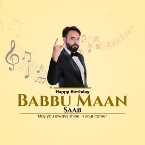 Babbu Maan Birthday event advertisement