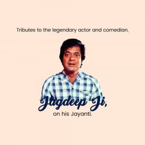 Actor Jagdeep Jayanti event advertisement