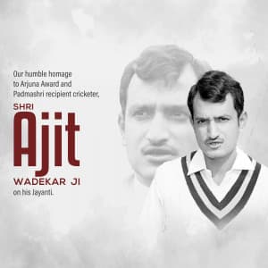 Ajit Wadekar Jayanti creative image