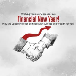 Financial New Year marketing flyer