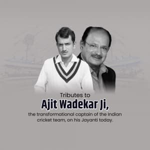 Ajit Wadekar Jayanti Facebook Poster