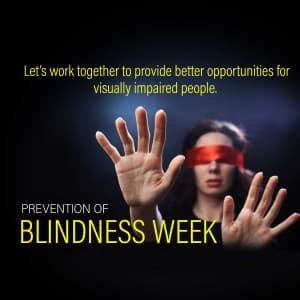 Prevention of Blindness Week marketing poster