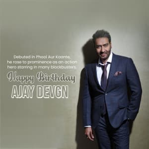 Ajay Devgn Birthday greeting image