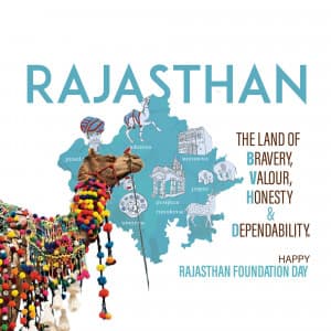 Rajasthan Foundation Day Instagram Post
