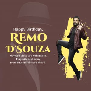 Remo D'Souza  Birthday graphic