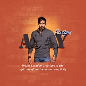 Ajay Devgn Birthday marketing flyer
