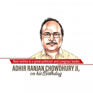 Adhir Ranjan Chowdhury Birthday graphic