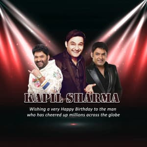 Kapil Sharma Birthday marketing flyer