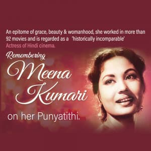 Meena Kumari Punyatithi event poster