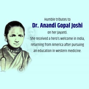 Anandi Gopal Joshi Jayanti Instagram Post