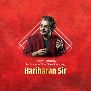 Hariharan Birthday marketing poster