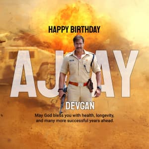 Ajay Devgn Birthday whatsapp status poster