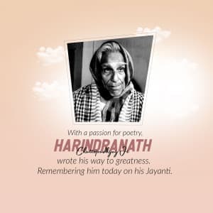 Harindranath Chattopadhyay Jayanti creative image