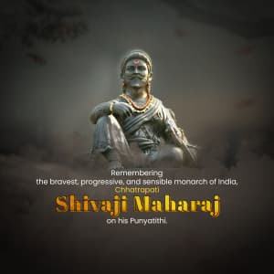 Chhatrapati Shivaji Maharaj Punyatithi greeting image