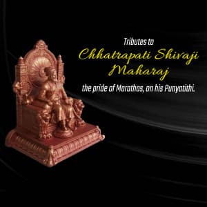 Chhatrapati Shivaji Maharaj Punyatithi marketing poster