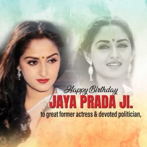 Jaya Prada Birthday marketing poster