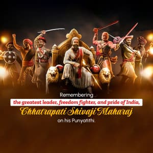 Chhatrapati Shivaji Maharaj Punyatithi marketing flyer